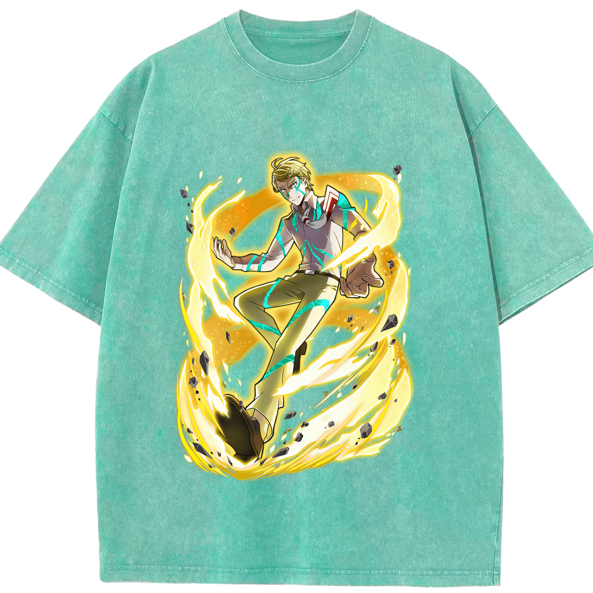 （画像用） 文豪ストレイドッグス Bungo Stray Dogs 綿100% ヴィンテージ風 半袖Tシャツ（フロントプリント）